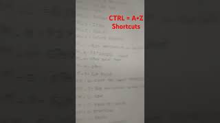 Ctrl  AZ Shortcuts [upl. by Larrisa]