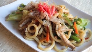 Yakiudon Stirfried Udon noodles  Japanese Cooking 101 [upl. by Nnaoj]