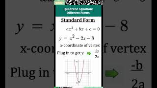 Find the vertex of a Quadratic Standard Factored or Vertex Form SAT ® Math Parabola [upl. by Naesyar]