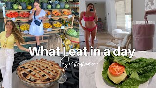 What I eat in a day in the summer Protein smoothie no powder cherry pie Palm Beach [upl. by Aivekal123]