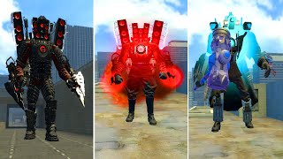 UPGRADED TITAN SPEAKERMAN VS ALL SKIBIDI TOILET BOSS IN GARRYS MOD [upl. by Cran]