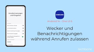 Wecker und Benachrichtigungen während Anruf zulassendeaktivieren  Samsung Android 14  One UI 6 [upl. by Howenstein]