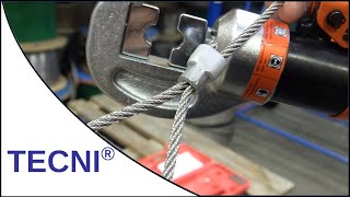 How to crimp ferrules onto wire using the Tecni Hydraulic Crimping Tool [upl. by Kaule]