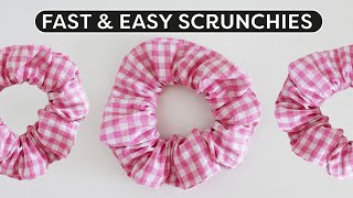 How to Sew a Scrunchie  DIY Simplest and Fastest Method To Sell [upl. by Melosa713]