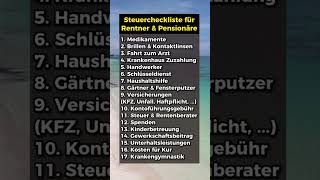 Steuererklärung Liste für Rentner [upl. by Tabatha]