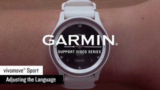 Garmin Support  vívomove® Sport  Adjusting Language Settings [upl. by Kai]