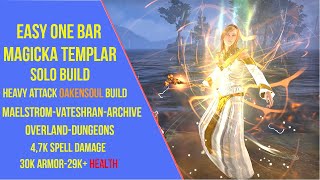 Easy One Bar Magicka Templar Solo Build for ESO Gold Road  Solo Magplar Build [upl. by Adamec132]