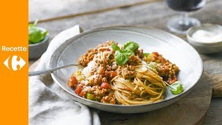 Pâtes sauce bolognaise avec lentilles et céleri [upl. by Andonis]