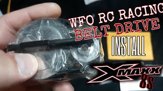 XMAXX BELT DRIVE INSTALL 8S STOCK MOTOR [upl. by Keiryt383]