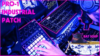 INDUSTRIAL SYNTH PATCHES PART 13 BEHRINGER PRO1 [upl. by Yuht252]