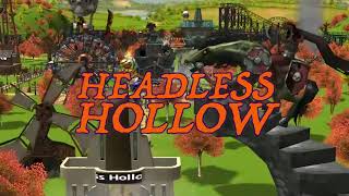 HEADLESS HOLLOW  Roller Coaster Tycoon 3  Custom Park [upl. by Teodor]