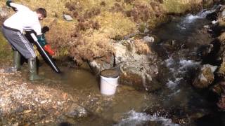 Manual 4quot Gold Dredge PVC Water Suction Pump Gold Prospecting Behind Bedrock [upl. by Dduj]