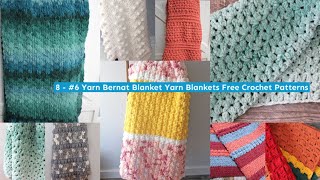 6 Yarn Super Bulky Learn to Make Throws Bernat Blanket Yarn Crochet Patterns Quick Project [upl. by Naltiac261]