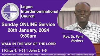 LIC Sunday Service  WALK IN THE WAY OF THE LORD  28th January 2024 [upl. by Gilchrist397]