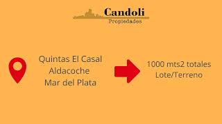 venta Lote Quintas El Casal mardelplata [upl. by Netnilc]