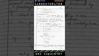 Carbohydrates notes BSc 3rd year chemistry notes organicchemistry chemistry bsc carbohydrate [upl. by Pandich]