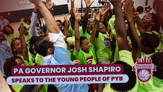 PA Governor Josh Shapiro Speaks To The Young People of PYB [upl. by Anaiq]