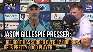 Jason Gillespie quotJoe Root has scored over 12000 runs he is pretty good playerquot  PAK v ENG [upl. by Cumings288]