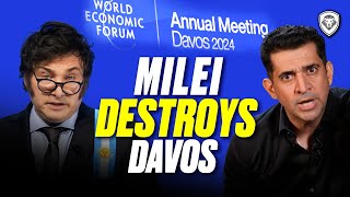 “El Loco”  Javier Milei SHOCKS the World Economic Forum Defending Capitalism [upl. by Arihat]