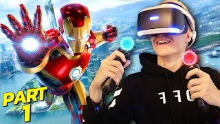 BECOMING IRON MAN IN VIRTUAL REALITY  Marvels Iron Man VR  Part 1 PS4 WalkthroughGameplay [upl. by Felicdad]