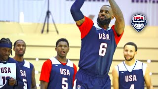 Team USA Basketball Practice Before Exhibition Game vs Nikola Jokic amp Team Serbia LBJCurryJTAD [upl. by Clava]