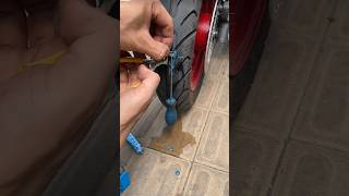 THE PROCESS OF TIRE PATCH tiremaintenance tirerepair tire motorcylce tutorial [upl. by Yelekreb110]