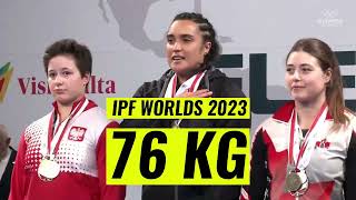 76 kg at IPF WORLDS 2023  TONGOTEA vs SITKO vs BUETTNER [upl. by Byron]