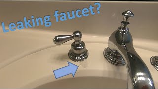 How to fix a leaking faucet handle replacing stem assembly [upl. by Aslehc]