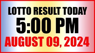 Lotto Result Today 5pm August 9 2024 Swertres Ez2 Pcso [upl. by Giardap]