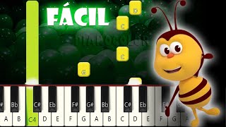 La Abeja BeBe  Piano Tutorial FÁCIL  Cover  Karaoke [upl. by Bohner299]