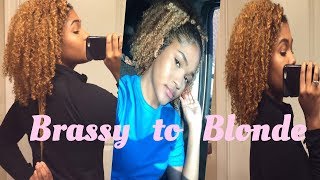 How to Tone Natural Hair  From Brassy  Orange to Blonde [upl. by Prue]