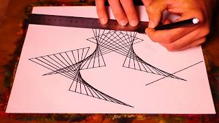 How To Draw Spirograph Pattern Art Between Self Lines  Geometric Tutorial [upl. by Sorci]