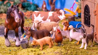 Schleich Tiere auf dem Bauernhof – NutztiereHaustiereRätsel [upl. by Dash33]