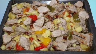 Solomillo de Cerdo con Patatas y Verduras al Horno [upl. by Noevad]