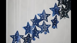 Movil de Estrellas de Papel  Tutorial [upl. by Adelbert]