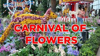 Carnival of Flowers at Gardens by the Bay  Walking Singapore [upl. by Consolata]