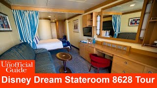 Disney Dream Stateroom Tour Category 4B  Deluxe Family Oceanview Stateroom with Verandah 8628 [upl. by Leribag]