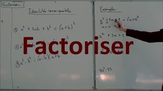 Cours et Exemples  Factoriser avec la simple distributivité avec les identités remarquables [upl. by Aiekan]