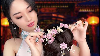 ASMR Chinese New Year Hair Styling [upl. by Zel]