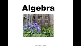 Algebra ring and field theory Lecture 4 math 100 c UCSD [upl. by Malaspina]