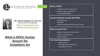 What is FATCA  Foreign Account Tax Compliance Act [upl. by Eiramnwad]