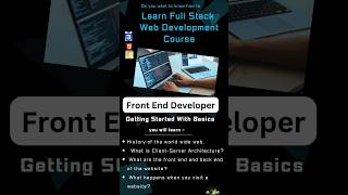 Front End Developer  History of Web amp Client Server Architecture  shorts programming [upl. by Enos]