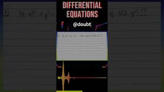 The degree of the differential equation of the curve x  a²  y²  16 will be Doubtify JEE [upl. by Inalawi]