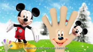 Mickey Mouse Christmas Finger Family Nursery Rhymes for Kids [upl. by Ahsieki]