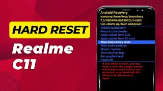 Realme C11 Hard Reset No Command Solution  Full Guide [upl. by Arraeis528]