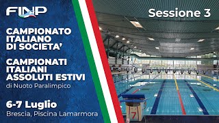 Campionati Italiani Assoluti Estivi FINP 2024  Brescia  Sessione 3 [upl. by Ettelra]