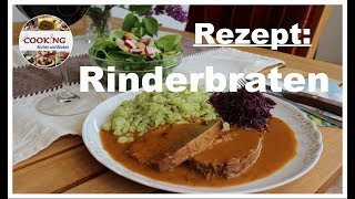 Rinderbraten Rindsbraten Rezept schnell amp einfach zubereiten deutsch [upl. by Upali]