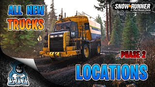 Snowrunner All New Trucks Locations Phase 2 DLC [upl. by Amary]