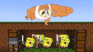 5 SpongeBob Speedruners VS Overweight Sandy Hunter [upl. by Nolubez]