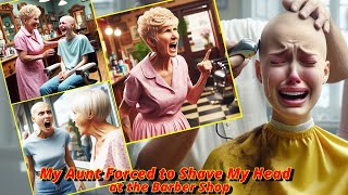 Haircut Stories  Aunt Claires Forced Buzzcut at Franks Barber Shop 3 headshave buzz cut bald [upl. by Harle]